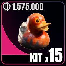 15 kits de 15 patos = 1.575.000 moedas de loot